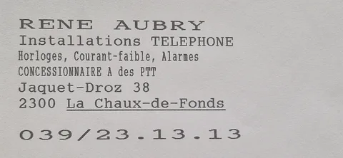Logo historique Aubry Telecom, 1952