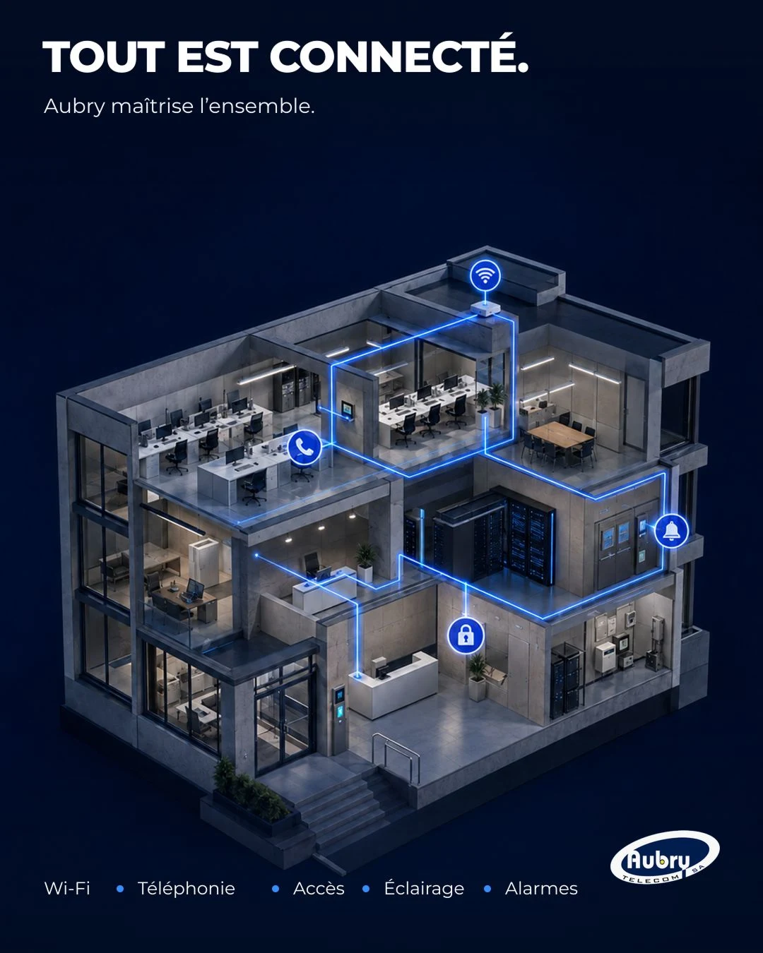 Visuel Aubry présentant l’accompagnement technique global du bâtiment